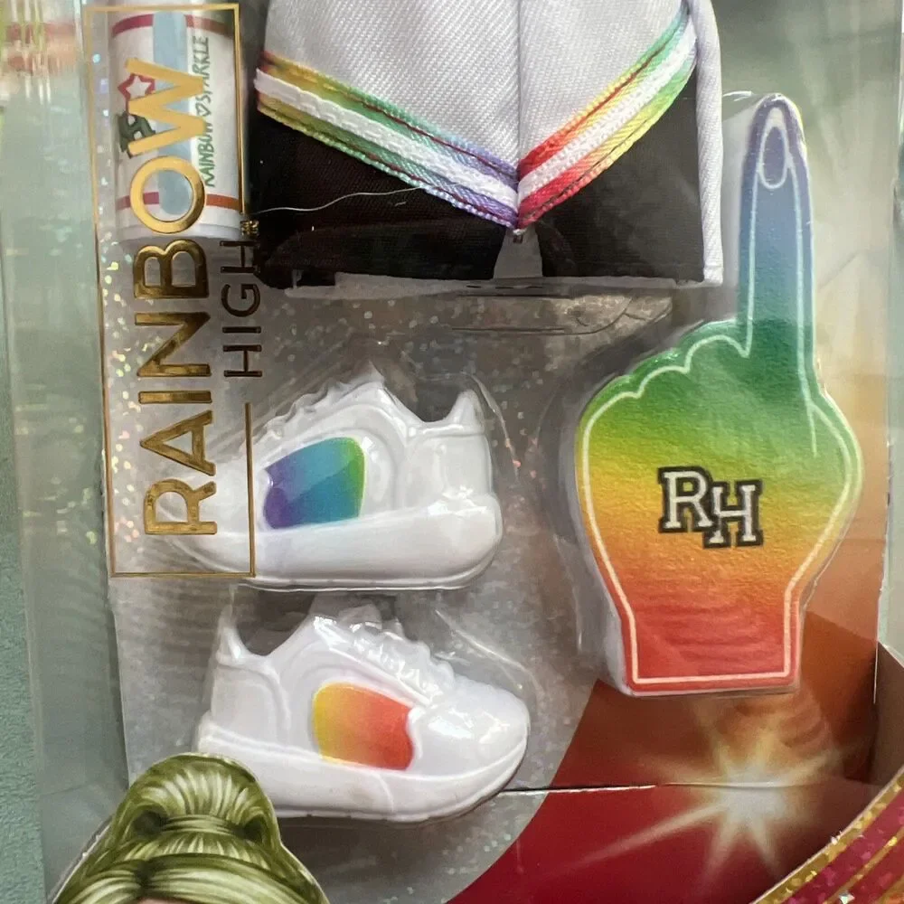 Rainbow High Pep Rally Fashion Pack Doll Clothes Uniform Shoes Cheerleader
